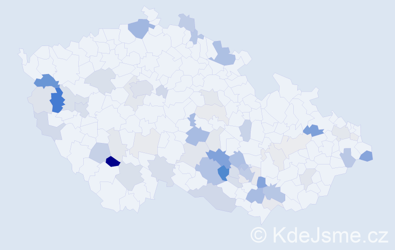 Příjmení: 'Kolesa', počet výskytů 185 v celé ČR