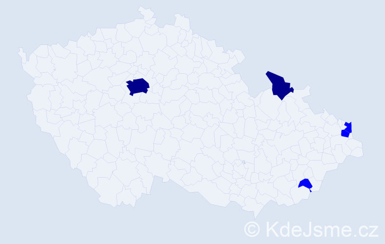 Příjmení: 'Zajic', počet výskytů 7 v celé ČR