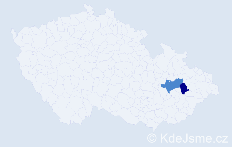 Příjmení: 'Kunatová', počet výskytů 4 v celé ČR