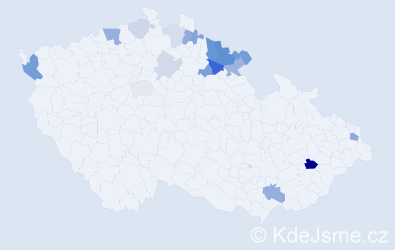 Příjmení: 'Klennerová', počet výskytů 37 v celé ČR