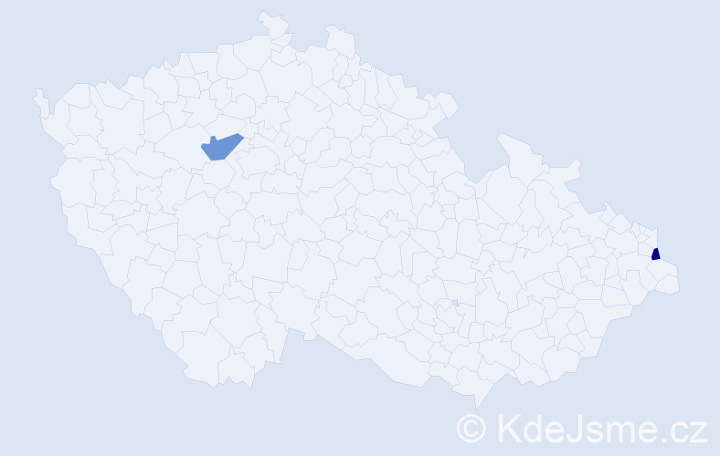 Příjmení: 'Krupcová', počet výskytů 9 v celé ČR