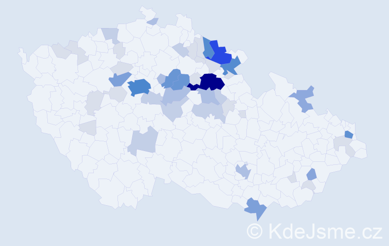 Příjmení: 'Radoňová', počet výskytů 160 v celé ČR