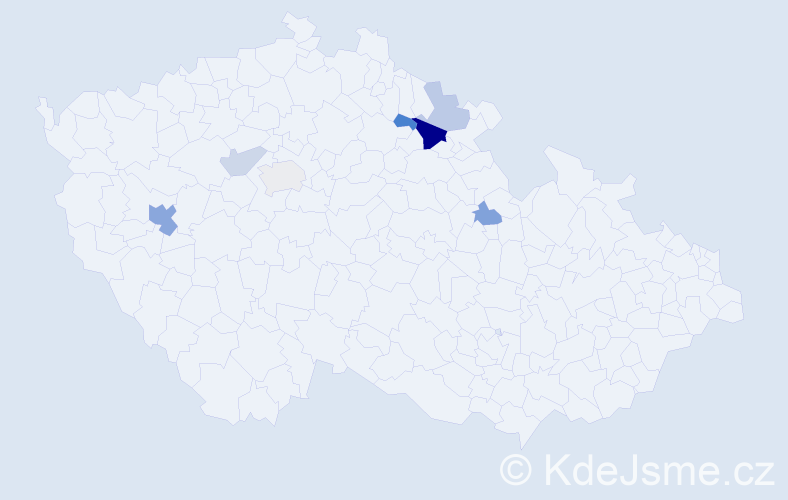Příjmení: 'Langfelnerová', počet výskytů 13 v celé ČR
