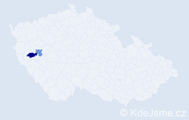 Příjmení: 'Badžič', počet výskytů 3 v celé ČR
