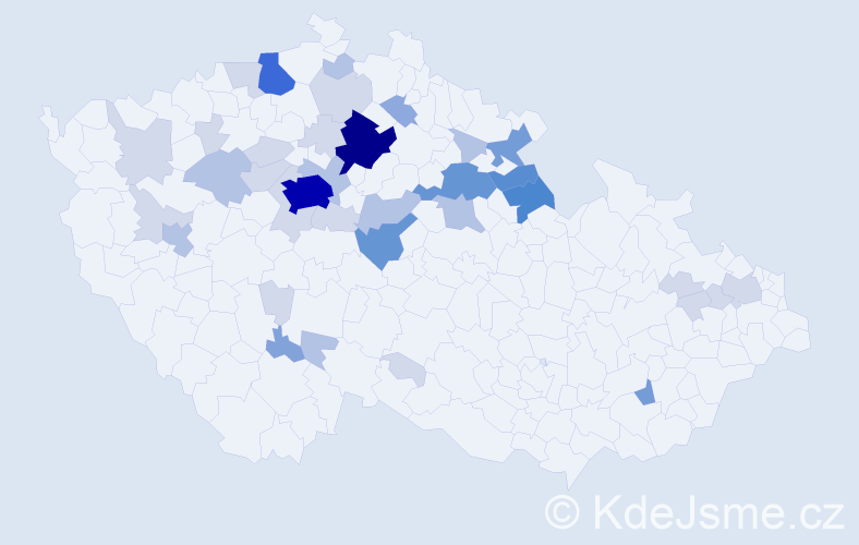 Příjmení: 'Brich', počet výskytů 116 v celé ČR