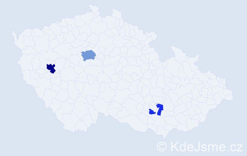 Příjmení: 'Robb', počet výskytů 9 v celé ČR