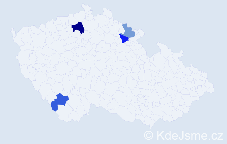 Příjmení: 'Kamluk', počet výskytů 6 v celé ČR