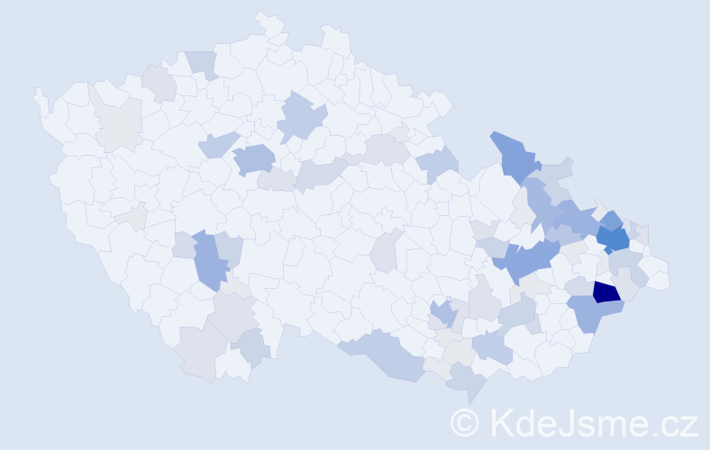 Příjmení: 'Barabáš', počet výskytů 279 v celé ČR