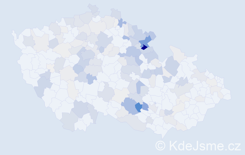 Příjmení: 'Rousková', počet výskytů 552 v celé ČR