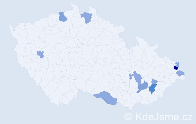 Příjmení: 'Škutková', počet výskytů 23 v celé ČR