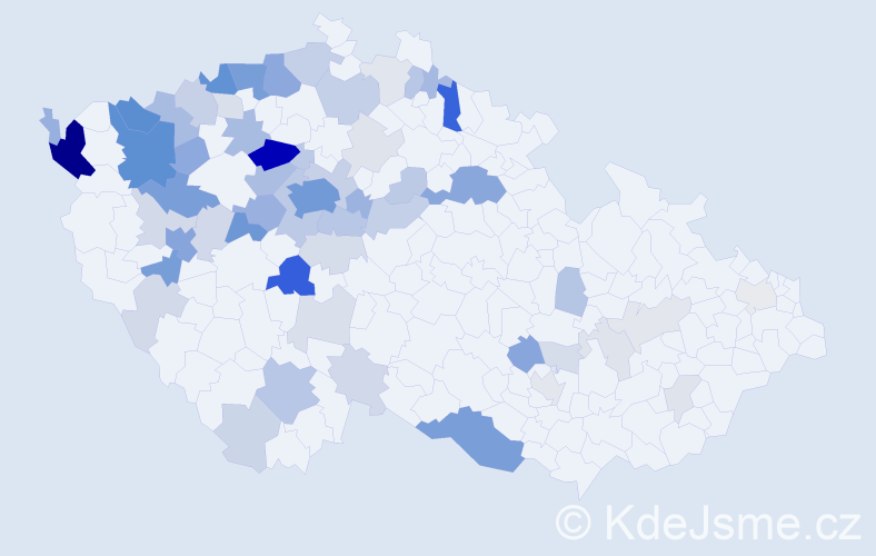 Příjmení: 'Wild', počet výskytů 223 v celé ČR