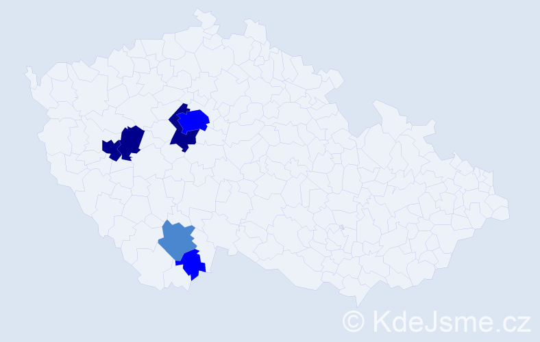 Příjmení: 'Milštain', počet výskytů 14 v celé ČR