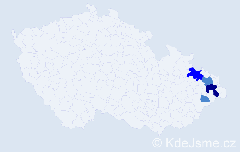 Příjmení: 'Bretzová', počet výskytů 7 v celé ČR