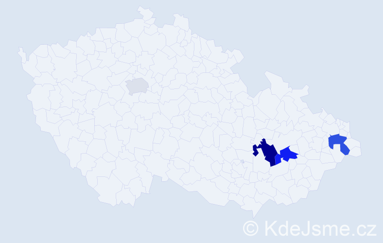 Příjmení: 'Goeblová', počet výskytů 8 v celé ČR