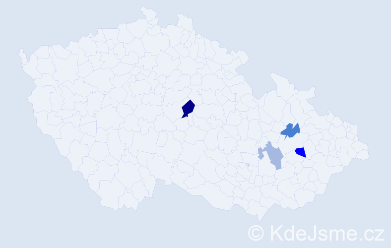 Příjmení: 'Chiprianovová', počet výskytů 5 v celé ČR