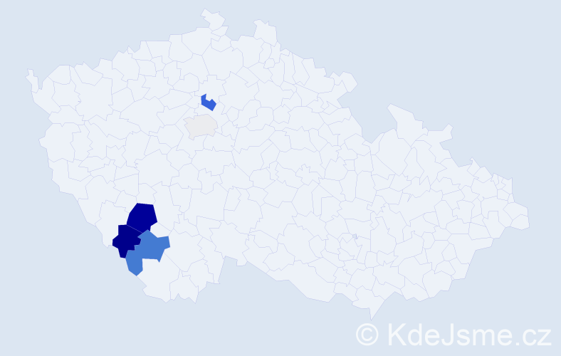 Příjmení: 'Neumitková', počet výskytů 12 v celé ČR