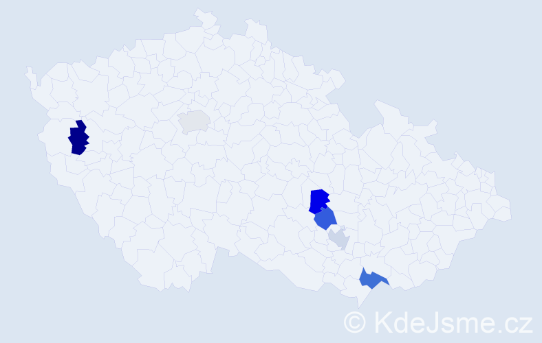 Příjmení: 'Prokipčáková', počet výskytů 7 v celé ČR