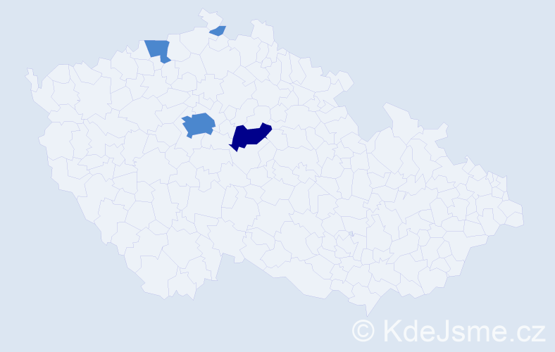 Příjmení: 'Sýčová', počet výskytů 6 v celé ČR