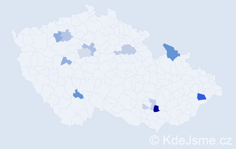 Příjmení: 'Lázníčková', počet výskytů 27 v celé ČR
