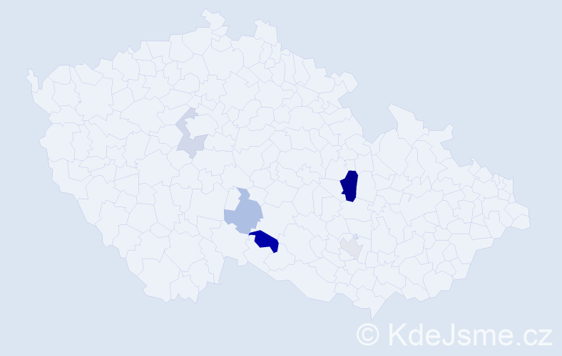 Příjmení: 'Sadlon', počet výskytů 10 v celé ČR