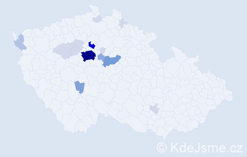 Příjmení: 'Bejšák', počet výskytů 51 v celé ČR