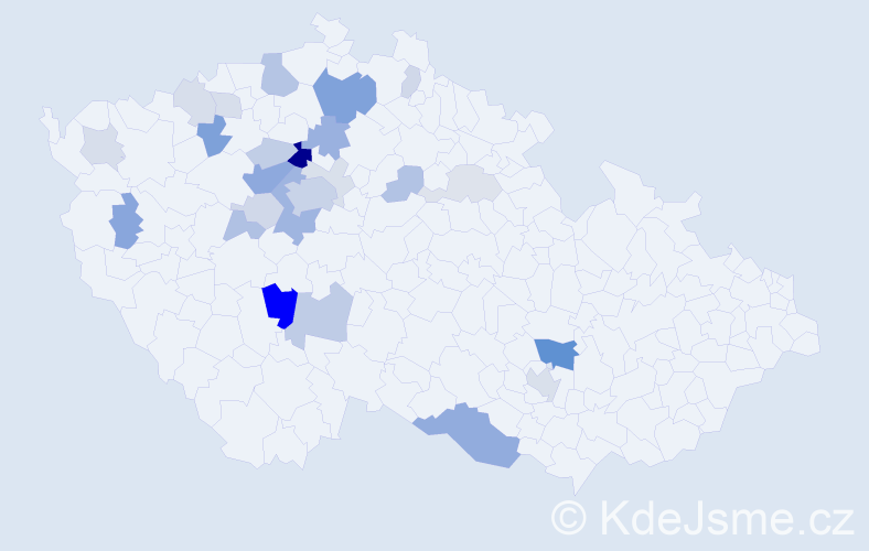Příjmení: 'Podrabská', počet výskytů 74 v celé ČR