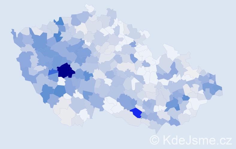 Příjmení: 'Karas', počet výskytů 1539 v celé ČR