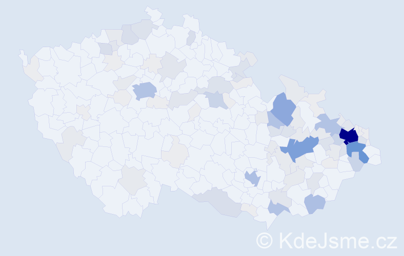 Příjmení: 'Matěj', počet výskytů 417 v celé ČR