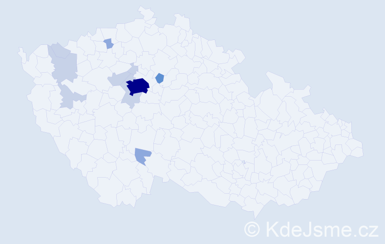Příjmení: 'Krovozová', počet výskytů 27 v celé ČR