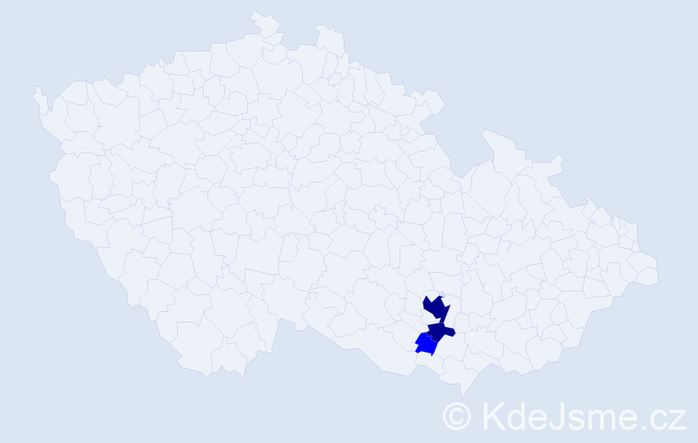 Příjmení: 'Cembis', počet výskytů 5 v celé ČR