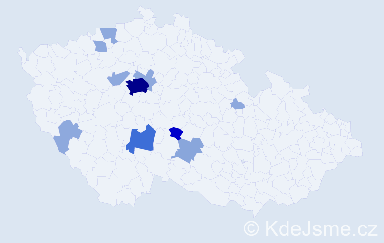 Příjmení: 'Komrs', počet výskytů 30 v celé ČR