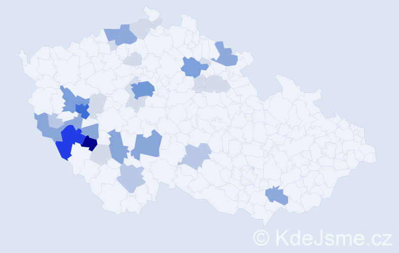 Příjmení: 'Vondryska', počet výskytů 103 v celé ČR