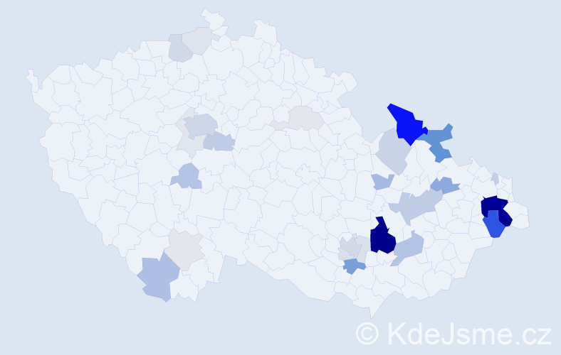 Příjmení: 'Dias', počet výskytů 119 v celé ČR