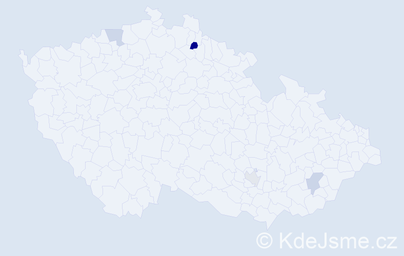 Příjmení: 'Matiašovská', počet výskytů 5 v celé ČR