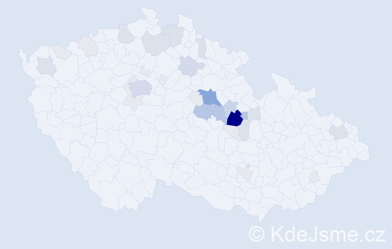 Příjmení: 'Klejch', počet výskytů 109 v celé ČR