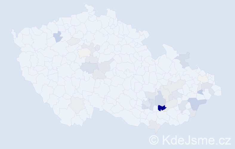 Příjmení: 'Mlčoušek', počet výskytů 114 v celé ČR