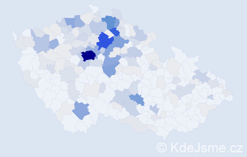 Příjmení: 'Brodská', počet výskytů 619 v celé ČR