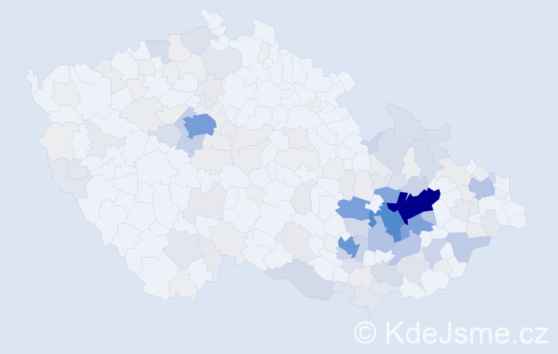 Příjmení: 'Látal', počet výskytů 802 v celé ČR