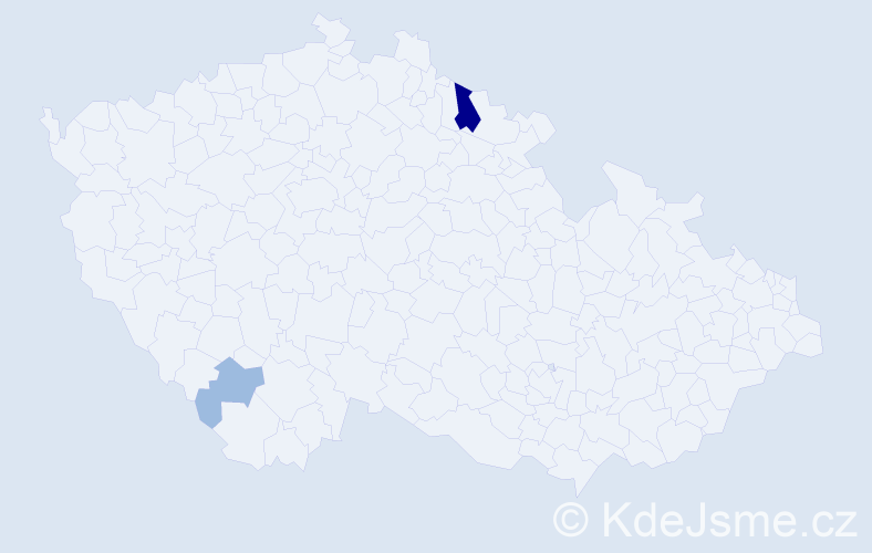 Příjmení: 'Spindler', počet výskytů 5 v celé ČR
