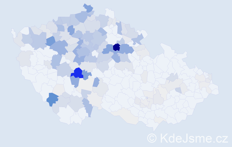 Příjmení: 'Pšenička', počet výskytů 761 v celé ČR