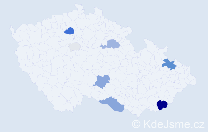 Příjmení: 'Roderová', počet výskytů 10 v celé ČR