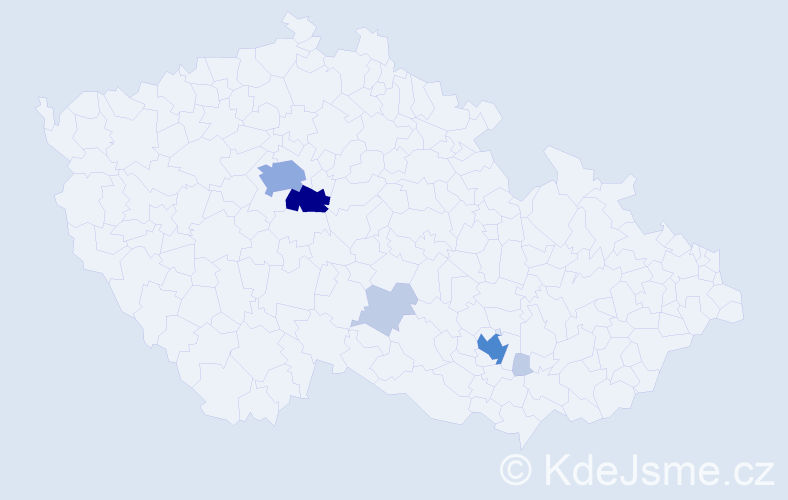 Příjmení: 'Brummerová', počet výskytů 19 v celé ČR