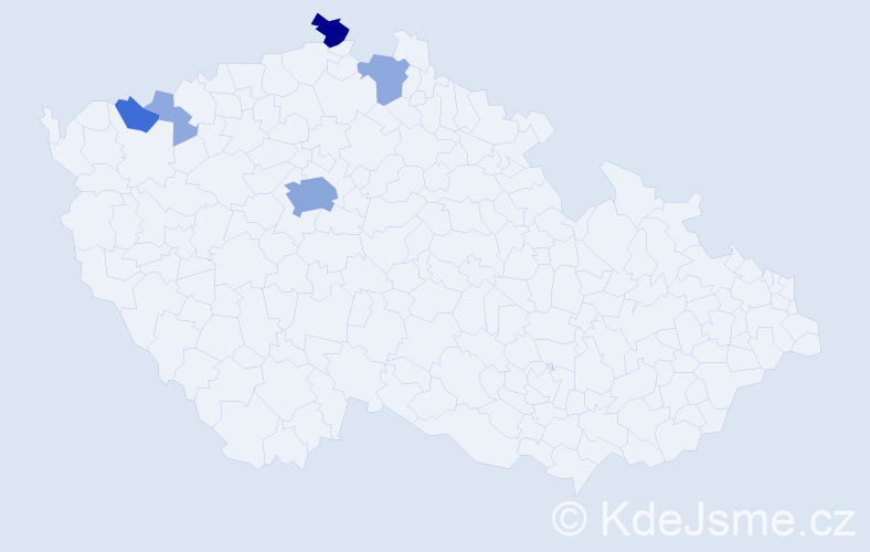 Příjmení: 'Maxin', počet výskytů 18 v celé ČR