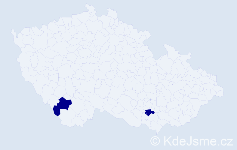 Příjmení: 'Coles', počet výskytů 2 v celé ČR