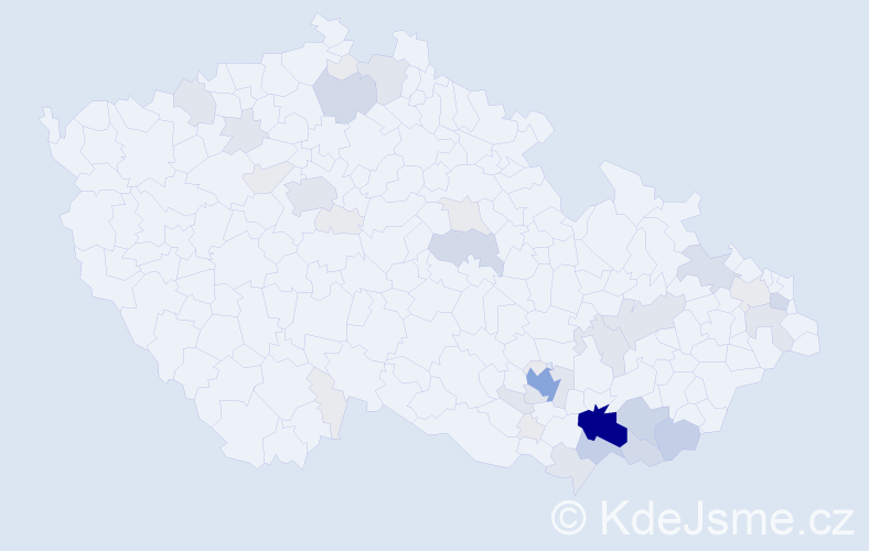 Příjmení: 'Rajsiglová', počet výskytů 145 v celé ČR