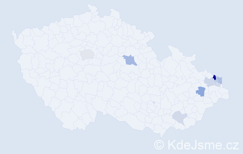 Příjmení: 'Wija', počet výskytů 23 v celé ČR