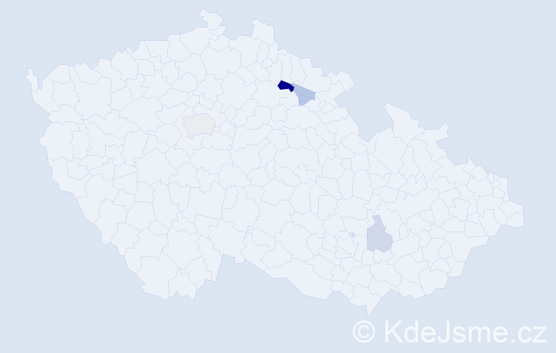Příjmení: 'Trybenekrová', počet výskytů 8 v celé ČR