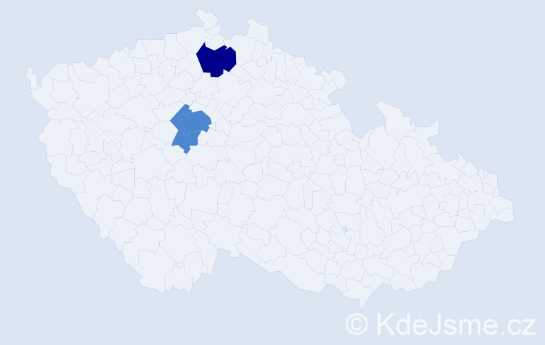 Příjmení: 'Sertić', počet výskytů 5 v celé ČR
