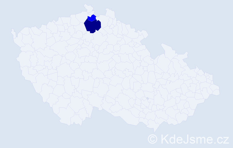 Příjmení: 'Lenzion', počet výskytů 5 v celé ČR