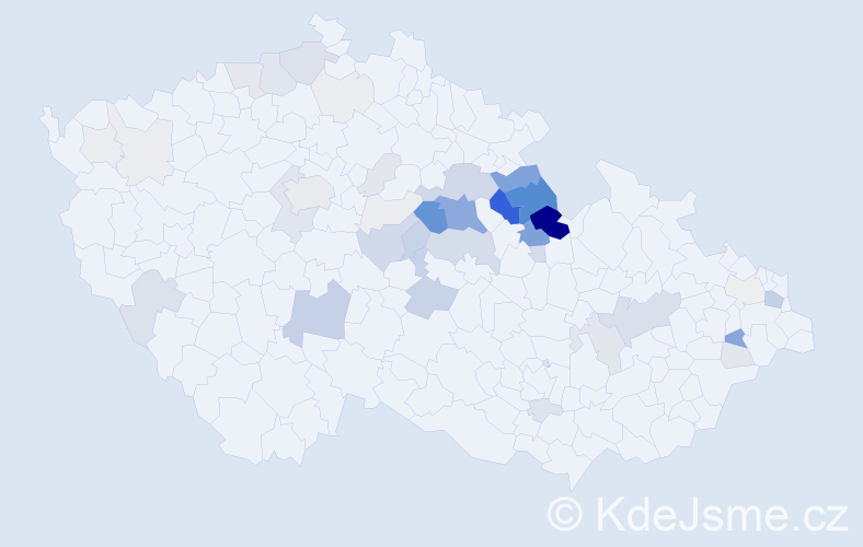 Příjmení: 'Zářecká', počet výskytů 175 v celé ČR